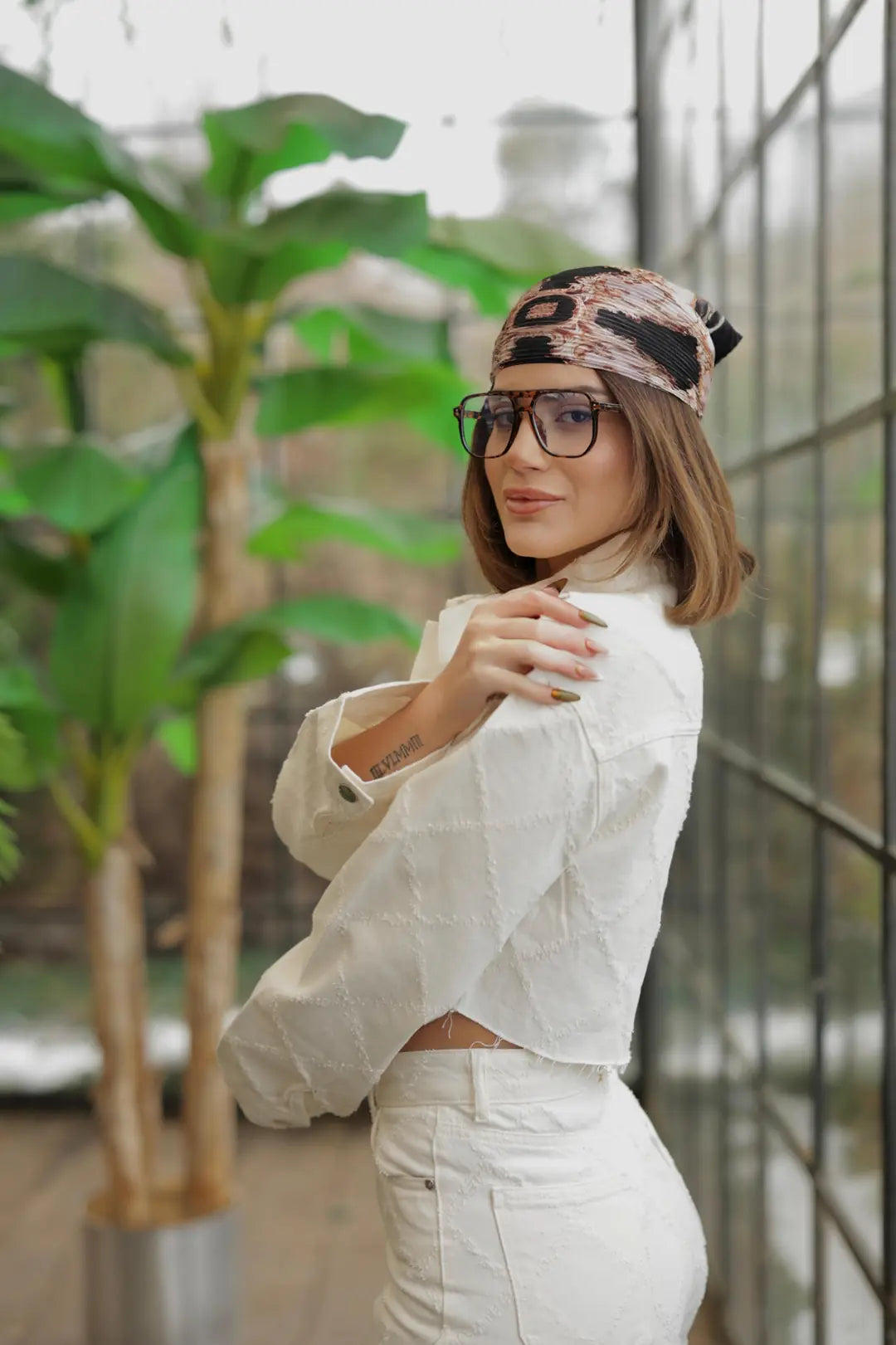 Beyaz Dikişli Denim Takım