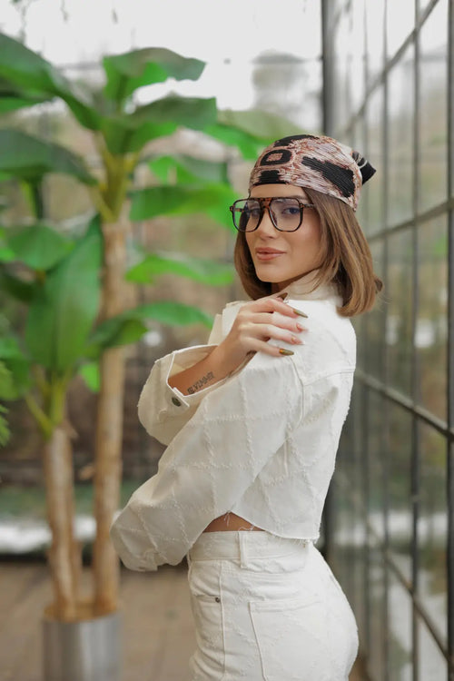 Beyaz Dikişli Denim Takım